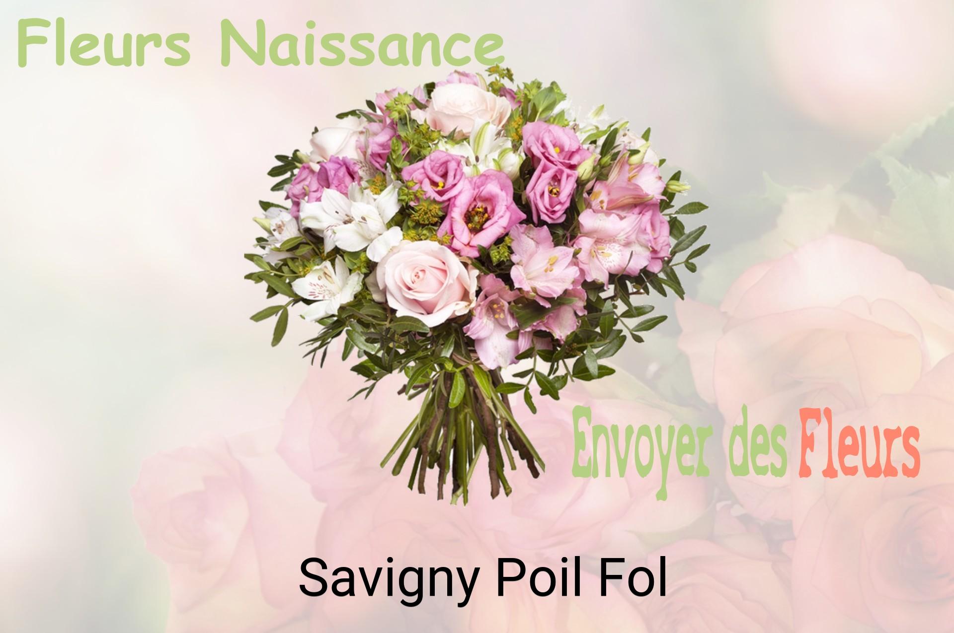 Bouquet de fleurs de naissance livré à Savigny-Poil-Fol