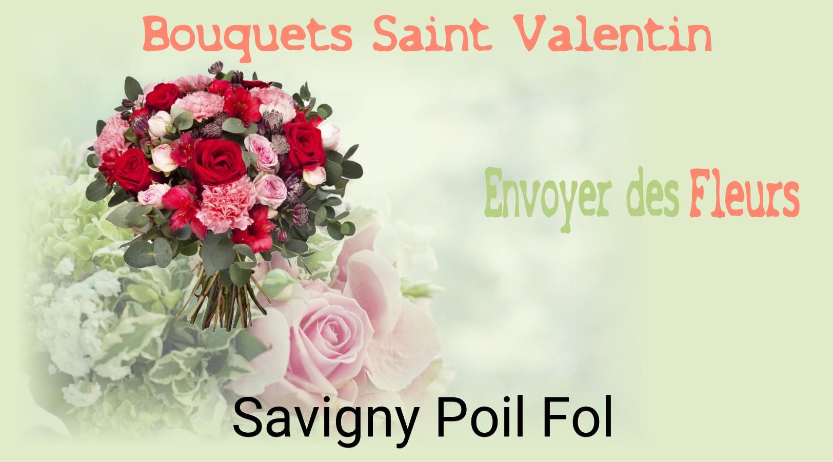 Roses de Saint-Valentin livrées à Savigny-Poil-Fol